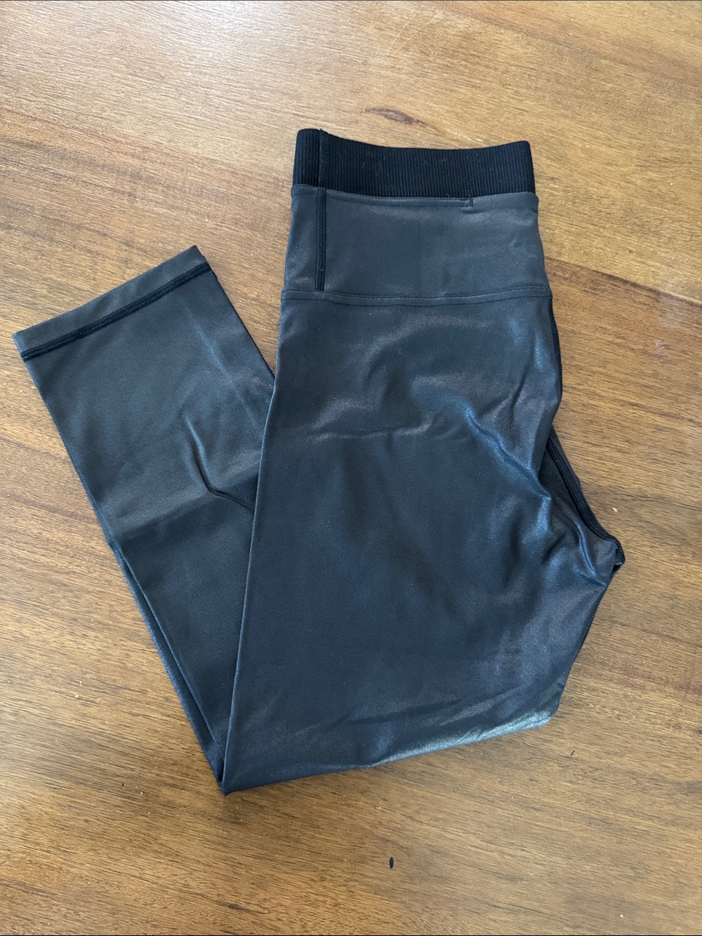 Lululemon Black Faux-Leather Stretch Pants